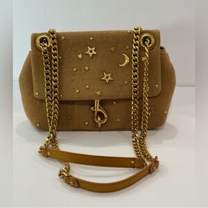 Rebecca Minkoff Edie Crossbody with Celestial Studs Moon Stars Chain Strap